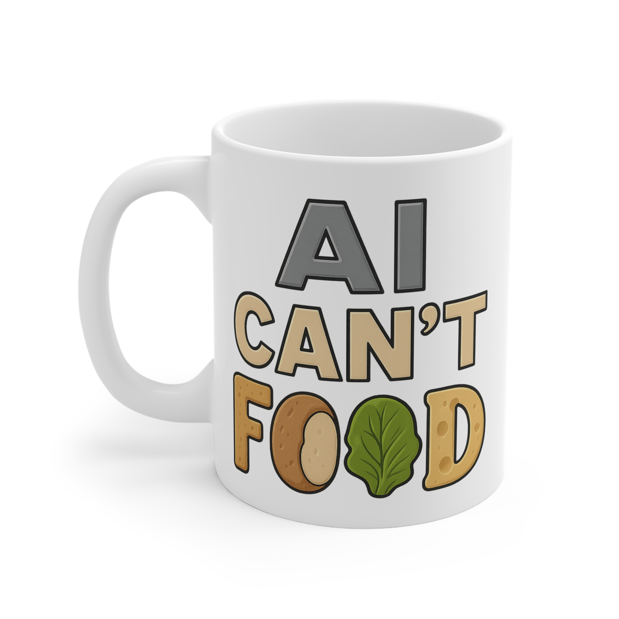 "AI Can’t" Series Mug : Food - Official OffGrid Beaver®