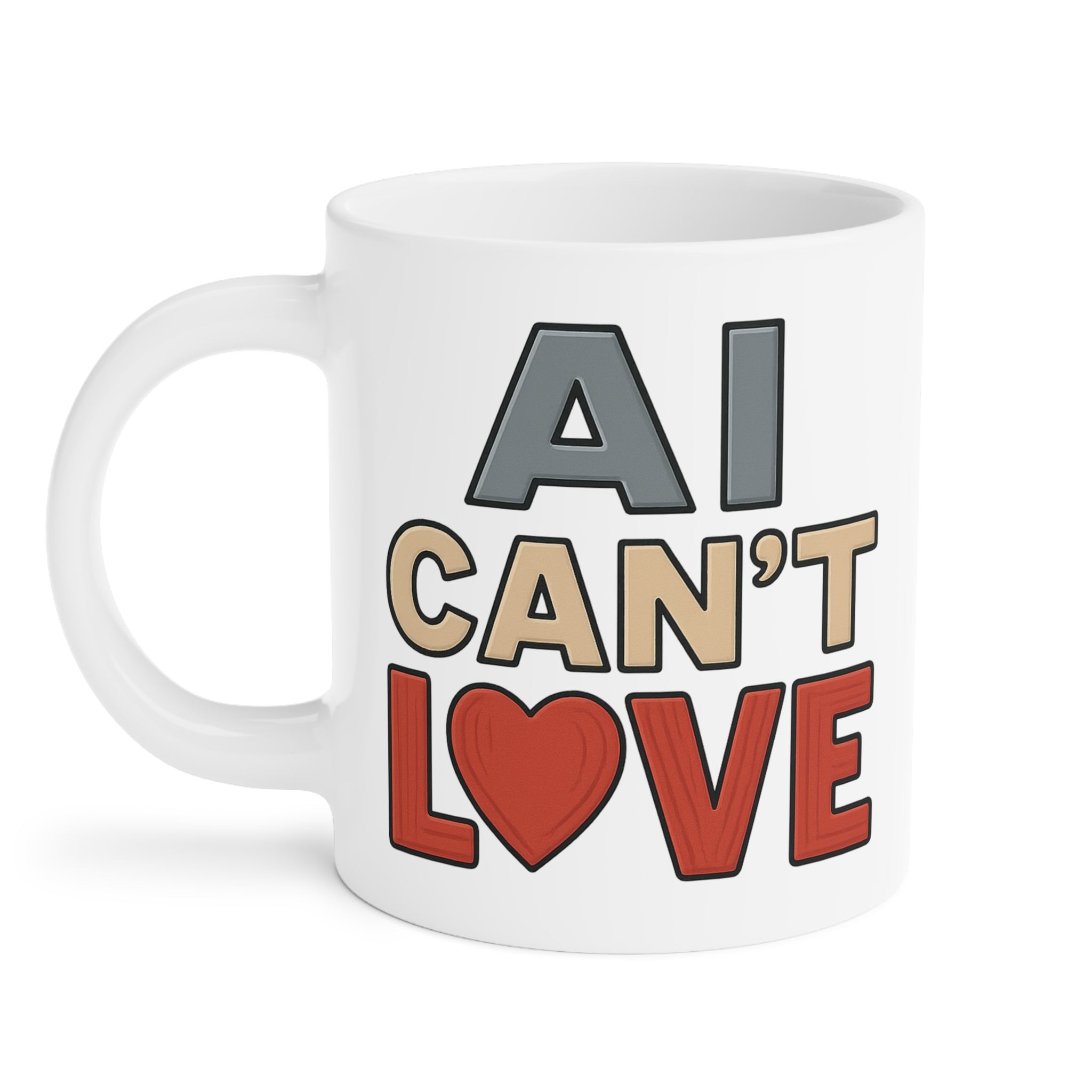 "AI Can’t" Series Mug : Love - Official OffGrid Beaver® - Image 6