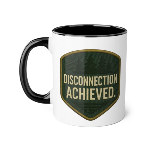 Disconnection Achieved Accent Mugs, 11oz