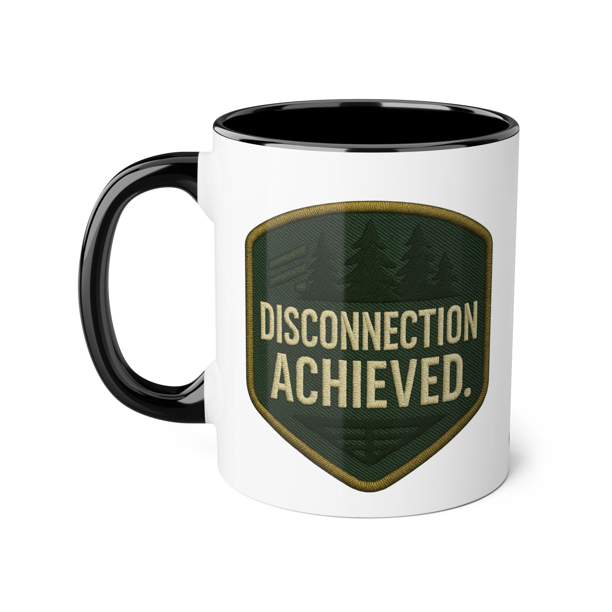 Disconnection Achieved Accent Mugs, 11oz
