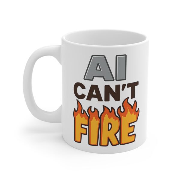 "AI Can’t" Series Mug : Fire - Official OffGrid Beaver®