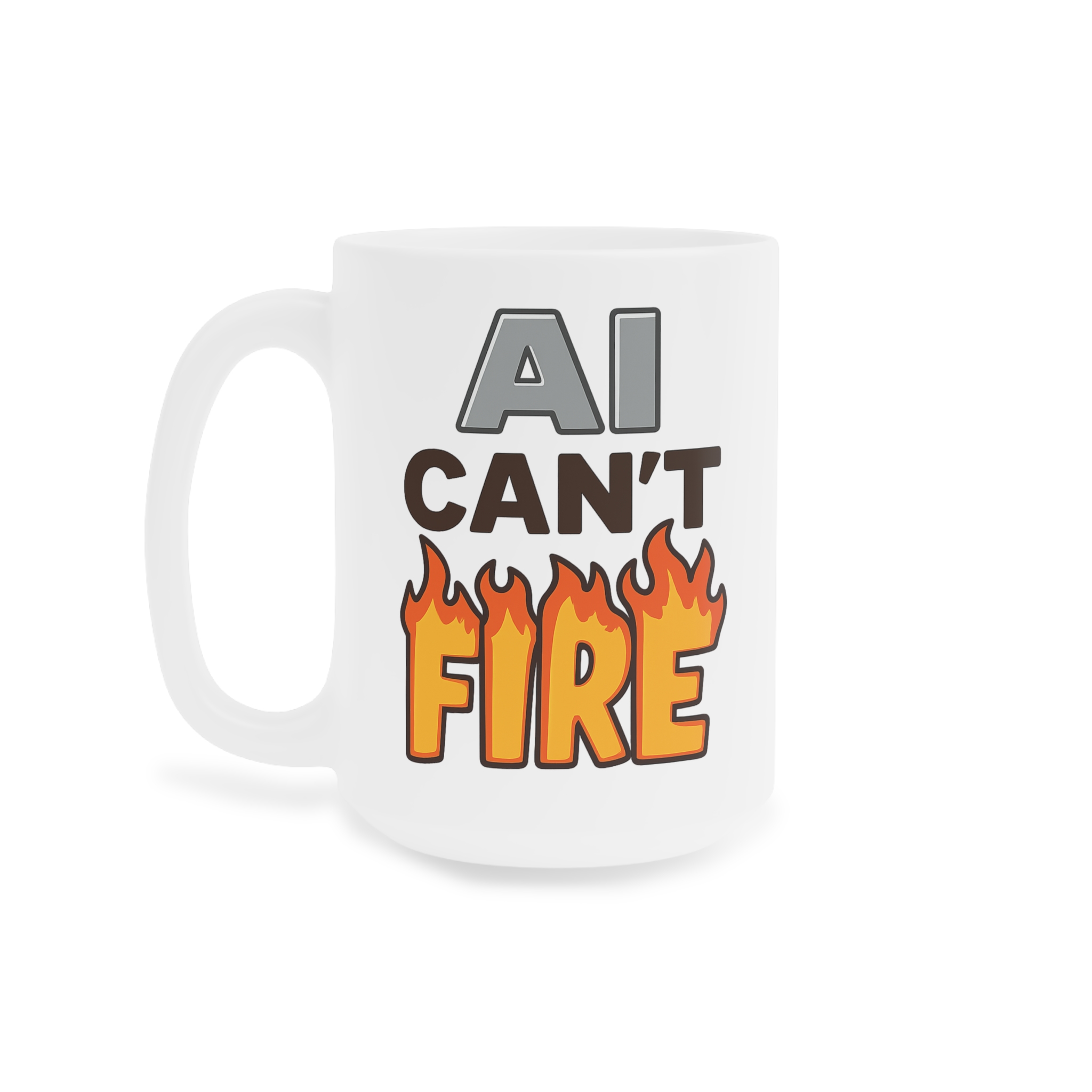 "AI Can’t" Series Mug : Fire - Official OffGrid Beaver® - Image 4