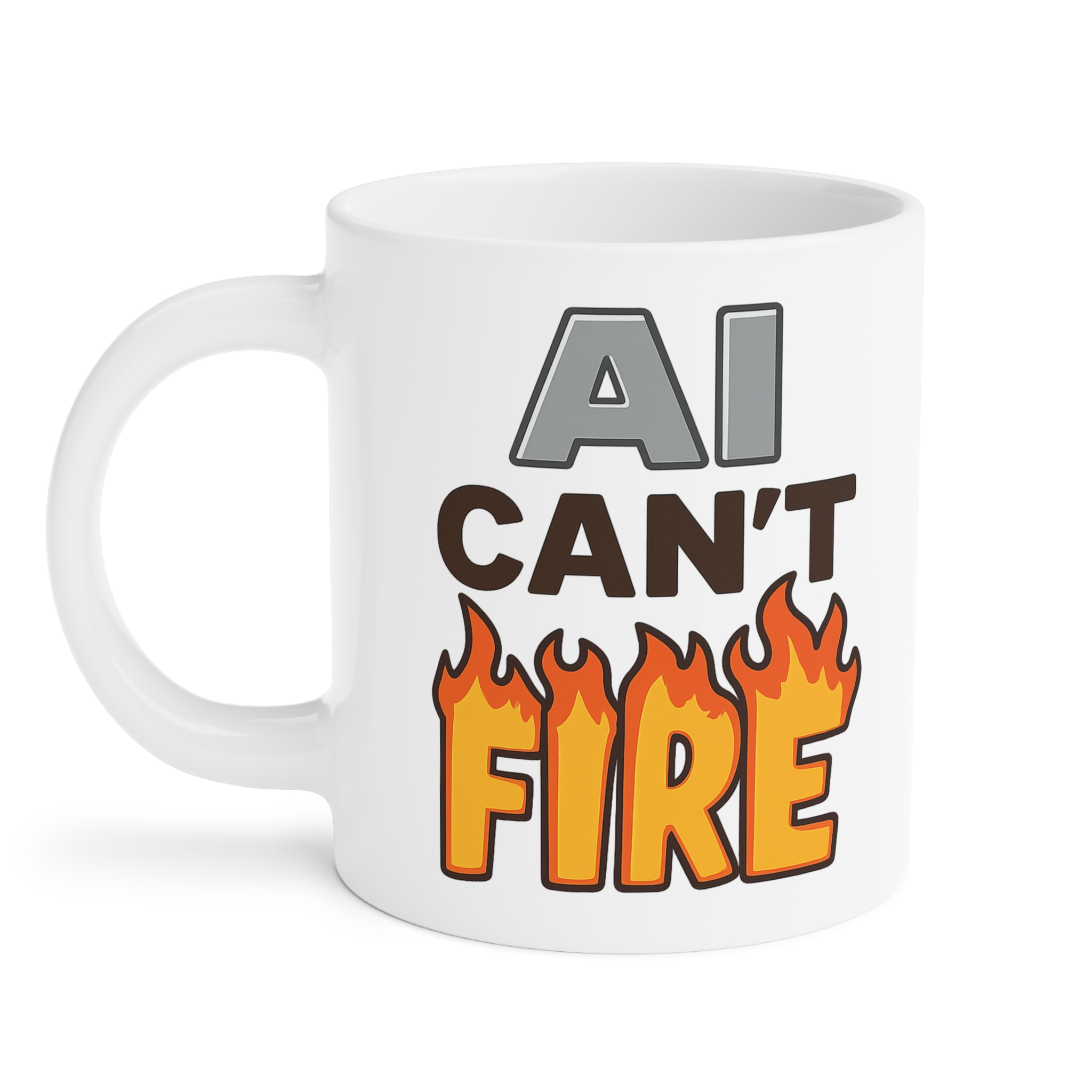 "AI Can’t" Series Mug : Fire - Official OffGrid Beaver® - Image 6