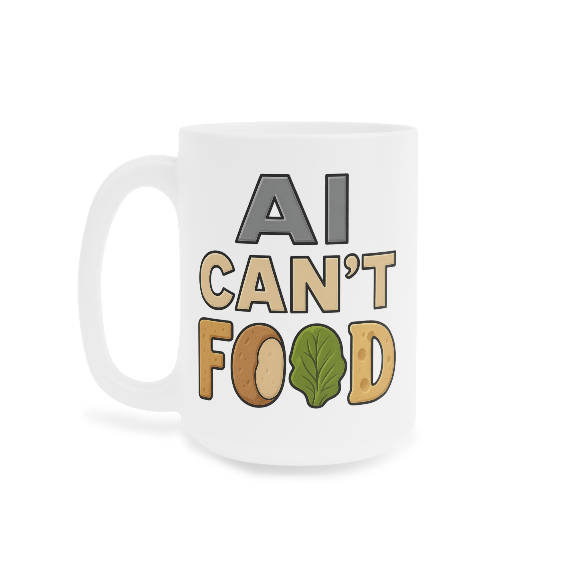 "AI Can’t" Series Mug : Food - Official OffGrid Beaver® - Image 4