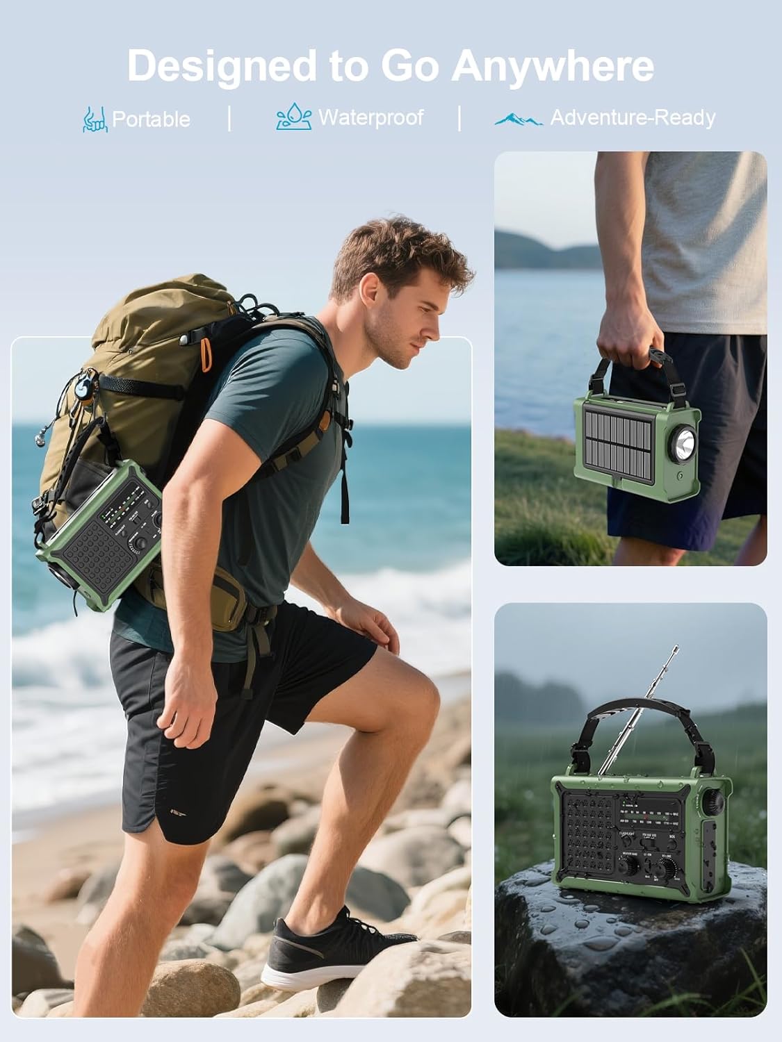 Emergency Radio Solar Hand Crank - Image 2