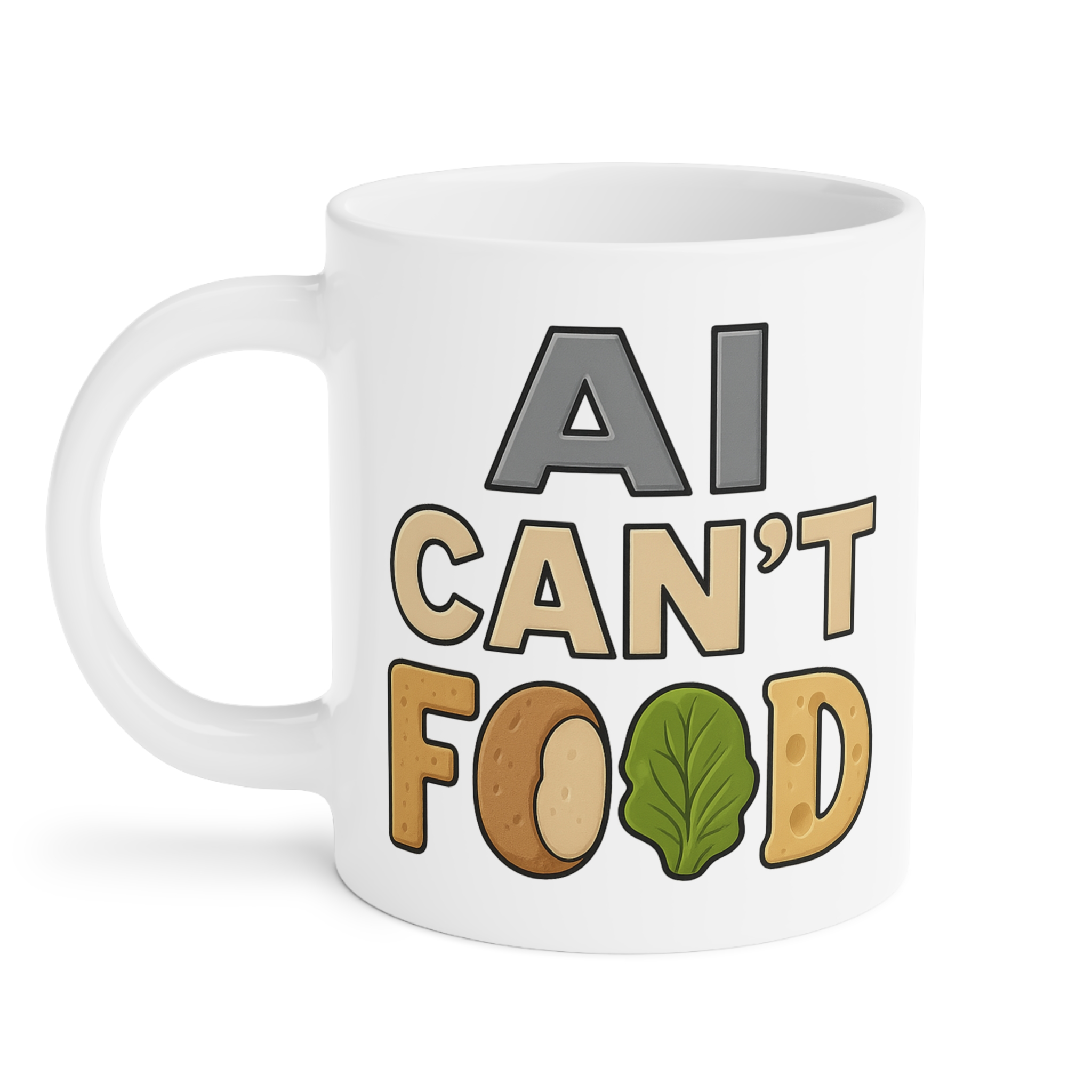 "AI Can’t" Series Mug : Food - Official OffGrid Beaver® - Image 6