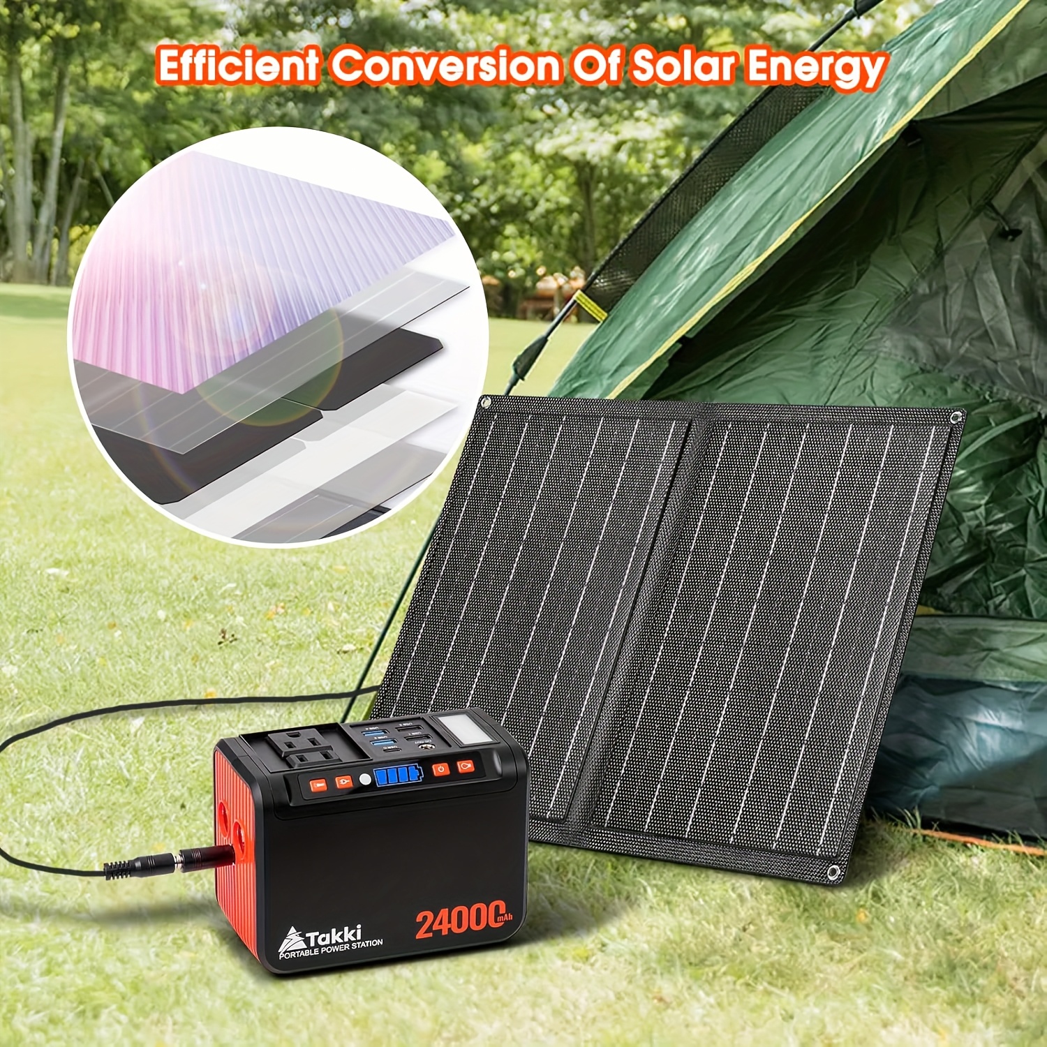 Takki Portable Power Station with Solar Panel - Image 5